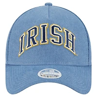 Women's New Era Denim Notre Dame Fighting Irish A-Frame 9FORTY Adjustable Hat