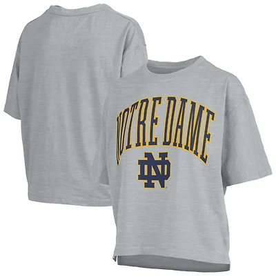 T-shirt gris Pressbox pour femmes Notre Dame Fighting Irish Nelson