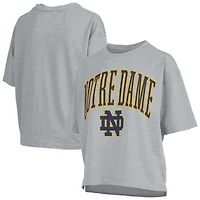 T-shirt gris Pressbox pour femmes Notre Dame Fighting Irish Nelson