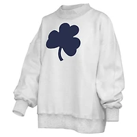 Women's Pressbox  Heather Gray Notre Dame Fighting Irish Reversible Sweatshirt