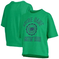 Women's Pressbox Navy Notre Dame Fighting Irish Motley Crew Bishop Waist Length Oversized Slub T-Shirt