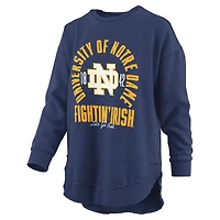 T-shirt à manches longues Pressbox Navy Notre Dame Fighting Irish Blitz pour femmes