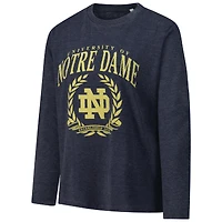 Pressbox Navy Notre Dame Fighting Irish Chandler Olive Leaf Arch T-shirt à manches longues pour femmes