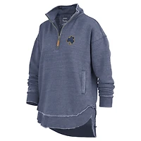 Sweat-shirt à capuche zippé quart de tour pour femme, bleu marine, motif poncho Northfork Sojourn Notre Dame Fighting Irish