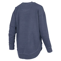 Sweat-shirt à col en V et poncho Westin bleu marine pour femme, modèle Pressbox, motif Fighting Irish de Notre Dame