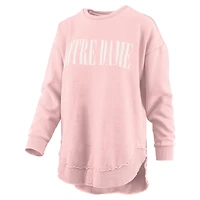 Sweat-shirt en polaire rose Pressbox pour femme avec motif poncho Fighting Irish de Notre Dame