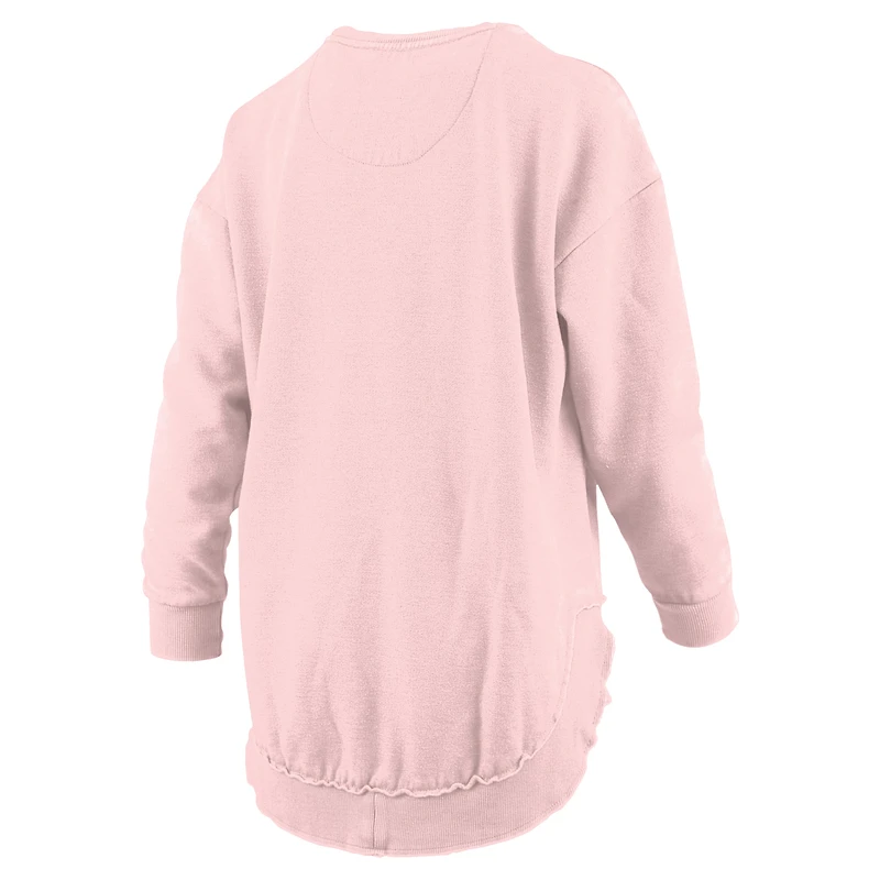 Sweat-shirt en polaire rose Pressbox pour femme avec motif poncho Fighting Irish de Notre Dame