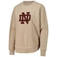 Sweat-shirt en polaire poncho Pressbox Tan Notre Dame Fighting Irish pour femme
