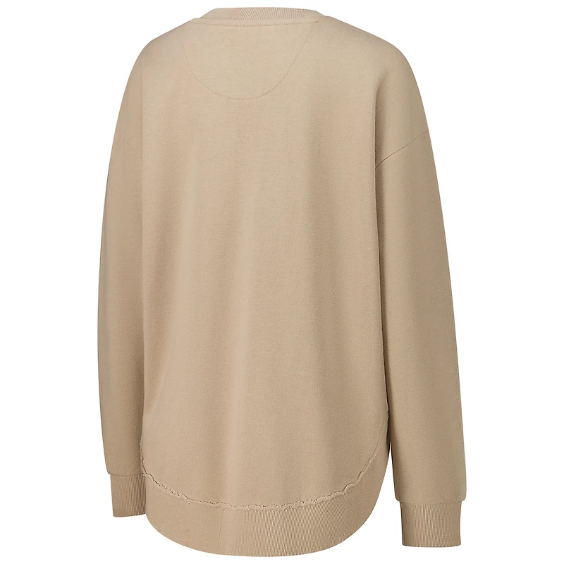 Sweat-shirt en polaire poncho Pressbox Tan Notre Dame Fighting Irish pour femme