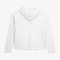 Women's Pressbox  White Notre Dame Fighting Irish Faye Long Sleeve Hooded Slub T-Shirt