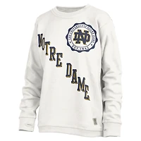 Sweat-shirt blanc Pressbox pour femmes Fighting Irish Shoreline Sundown