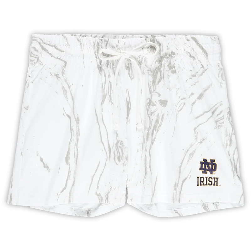 Profil pour femme - Ensemble débardeur et short en marbre blanc Notre Dame Fighting Irish grande taille