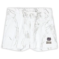 Profil pour femme - Ensemble débardeur et short en marbre blanc Notre Dame Fighting Irish grande taille