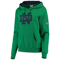 Women's Stadium Athletic Kelly Green Notre Dame Fighting Irish Big Logo Pullover Hoodie