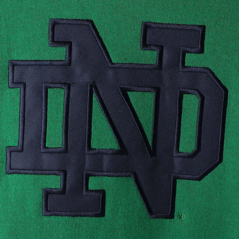 Women's Stadium Athletic Kelly Green Notre Dame Fighting Irish Big Logo Pullover Hoodie