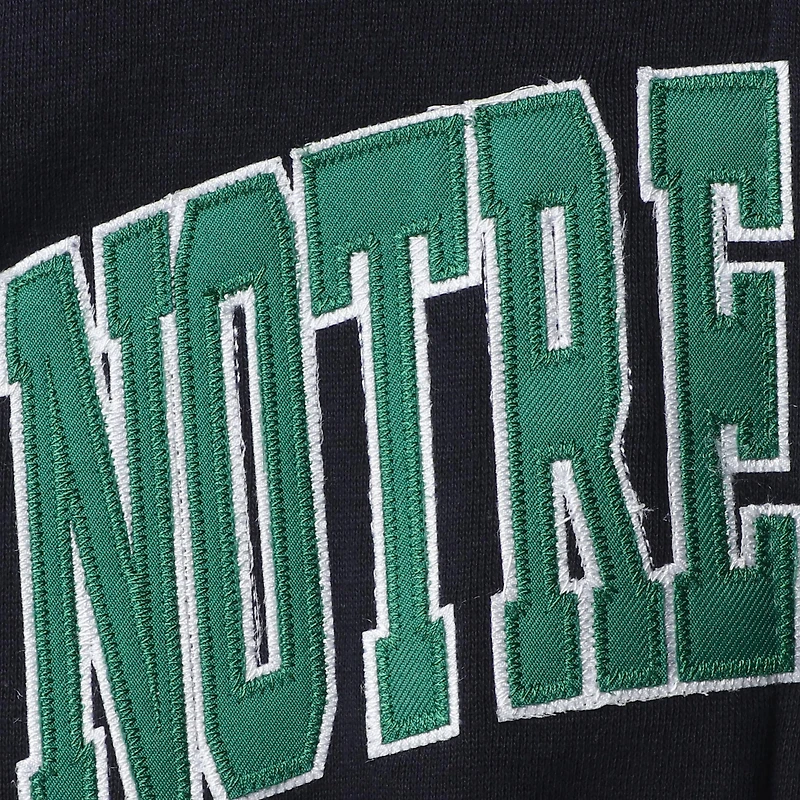 Sweat à capuche zippé pour femme Stadium Athletic Navy Notre Dame Fighting Irish Arched Name