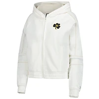 Women's Under Armour Natural Notre Dame Fighting Irish Gameday Rival Fleece Full-Zip Cropped Hoodie