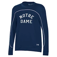 Women's Under Armour Navy/ Notre Dame Fighting Irish Colorblock Pullover Sweatshirt