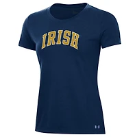 Women's Under Armour  Navy Notre Dame Fighting Irish Essentials 2-Hit Performance T-Shirt