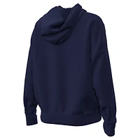 Sweat à capuche en polaire Under Armour blanc pour femme, motif lutin, logo Notre Dame Fighting Irish Football.