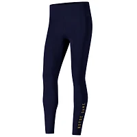 Women's Under Armour Navy Notre Dame Fighting Irish Meridian Luxe Performance Leggings