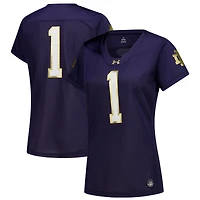 Women's Under Armour  Navy Notre Dame Fighting Irish #1 Replica Football Jersey
