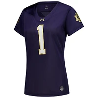 Women's Under Armour  Navy Notre Dame Fighting Irish #1 Replica Football Jersey