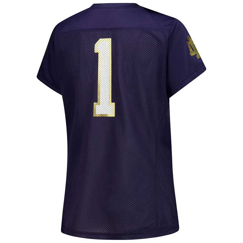 Women's Under Armour Navy Notre Dame Fighting Irish #1 Replica Football Jersey
