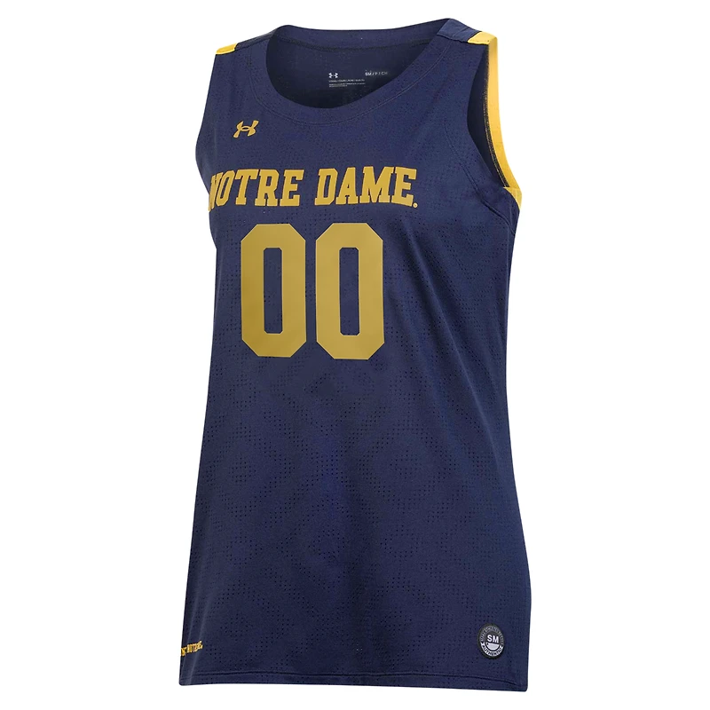 Maillot de basket-ball pour femme Under Armour Navy Notre Dame Fighting Irish Pick-A-Player NIL