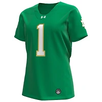 Women's Under Armour #1 Navy Notre Dame Fighting Irish Replica Football Jersey