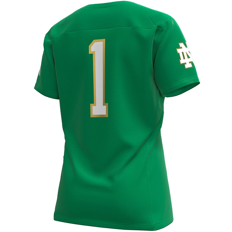 Under Armour #1 Kelly Green Notre Dame Fighting Irish Replica Maillot de football pour femme
