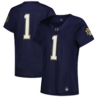 Women's Under Armour #1 Navy Notre Dame Fighting Irish Replica Football Jersey