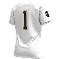 Under Armour #1 Blanc Notre Dame Fighting Irish Replica Maillot de football pour femme