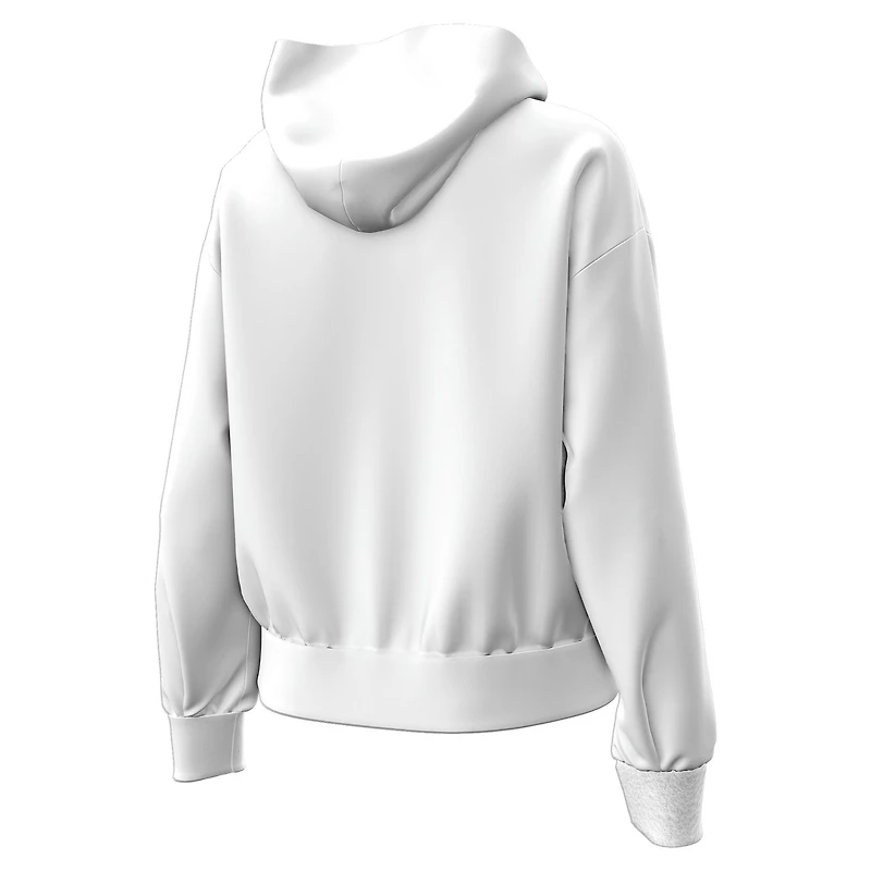 Women's Under Armour White Notre Dame Fighting Irish Golfing Leprechaun Icon Fleece Hoodie