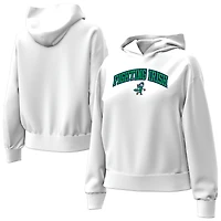 Sweat à capuche en polaire Under Armour blanc pour femme, motif lutin de golfeur Notre Dame Fighting Irish