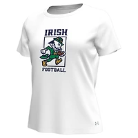 Women's Under Armour Navy Notre Dame Fighting Irish Leprechaun Tech Stretch T-Shirt