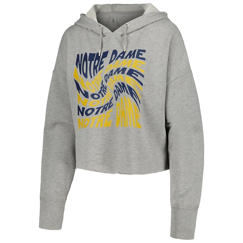 Sweat à capuche court Notre Dame Fighting Irish Swirl ZooZatz pour femme