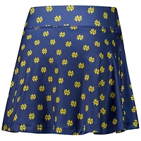 Jupe-short fluide à imprimé intégral ZooZatz bleu marine Notre Dame Fighting Irish pour femme