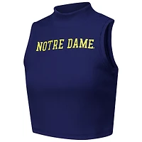 Débardeur court ZooZatz bleu marine pour femme avec inscription Fighting Irish de Notre Dame