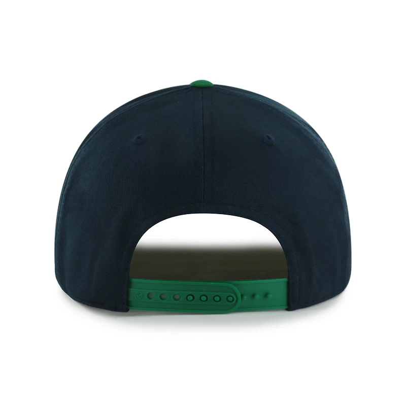 Casquette ajustable Notre Dame Fighting Irish de 1947, marine, modèle 47, avec cadre et corde d'attelage.
