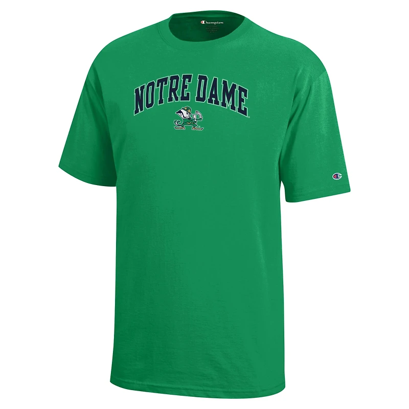 Youth Champion Green Notre Dame Fighting Irish Arch Over Logo T-Shirt