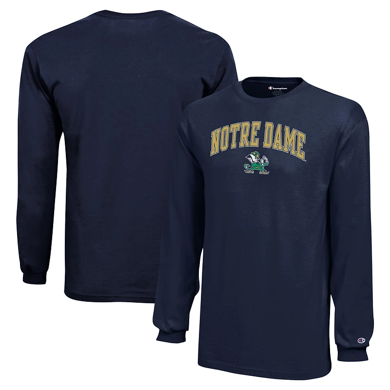Champion de la jeunesse Notre Dame Fighting Irish Arch Over Logo T-shirt à manches longues