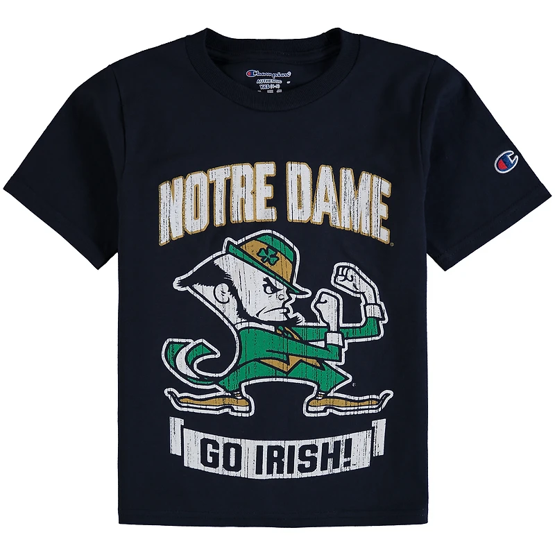 T-shirt de la mascotte Strong des Fighting Irish Notre Dame, championne jeunes marine