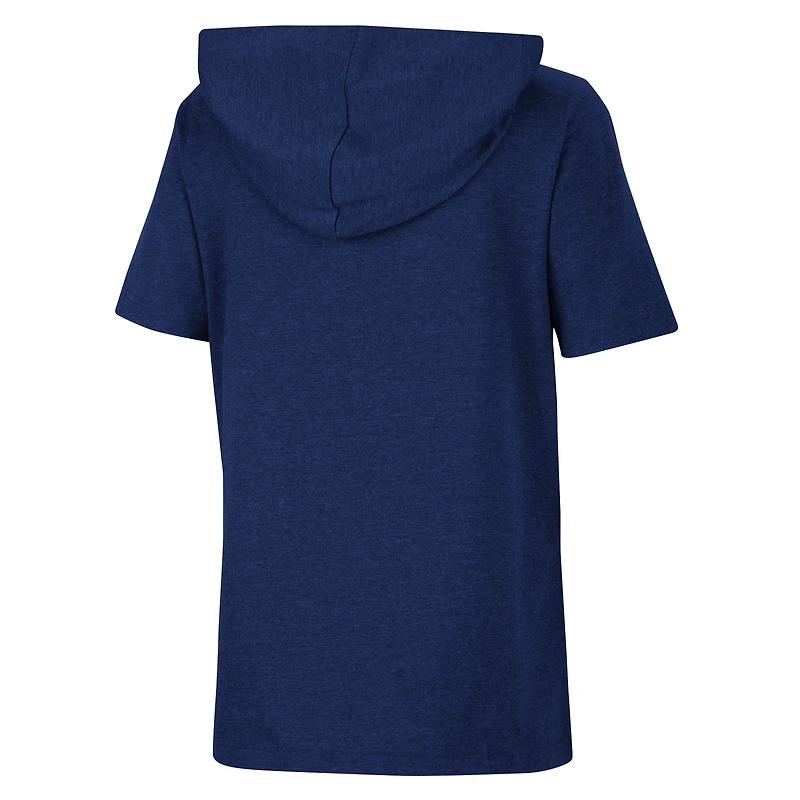 Youth Colosseum Heather Navy Notre Dame Fighting Irish Varsity Hooded T-Shirt