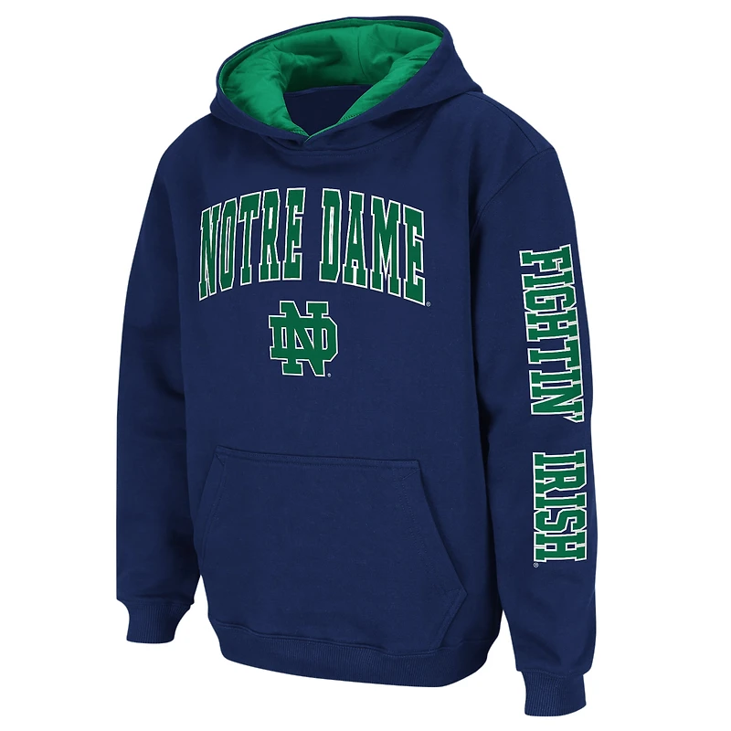 Youth Colosseum Navy Notre Dame Fighting Irish 2-Hit Team Pullover Hoodie