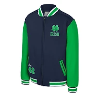 Veste aviateur zippée complète du Grand Tour des Fighting Irish de Notre Dame, bleu marine, pour jeunes Colisée