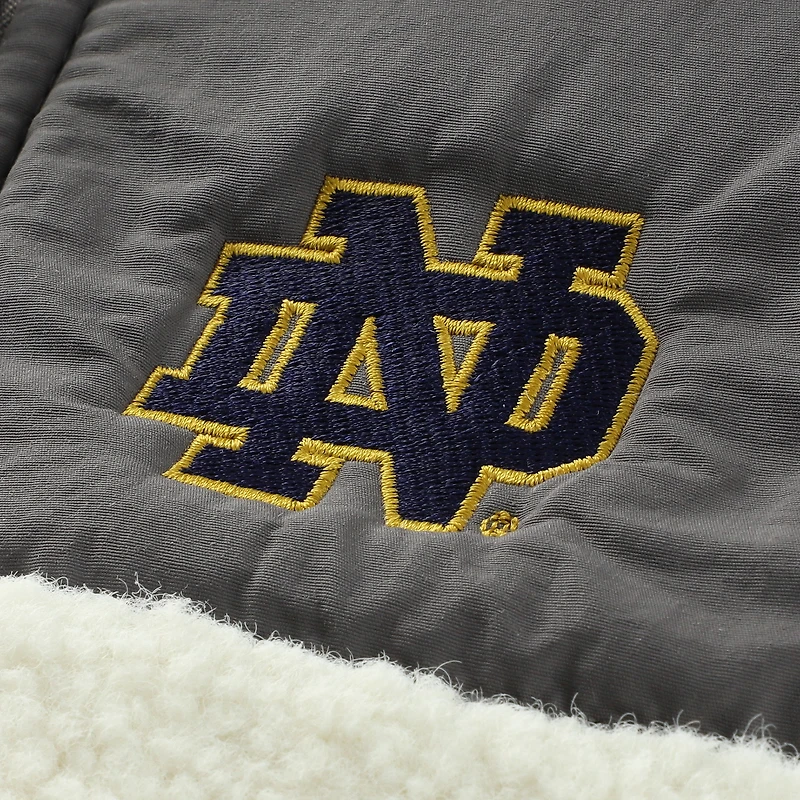 Youth Garb Charcoal Notre Dame Fighting Irish Teddy Sherpa Jacket