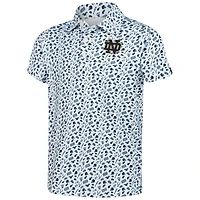 Youth Garb White Notre Dame Fighting Irish Tom Allover Print Performance Polo