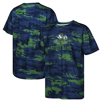 T-shirt sublimé pour jeunes de la marine, équipe Notre Dame Fighting Irish, le match d'entraînement