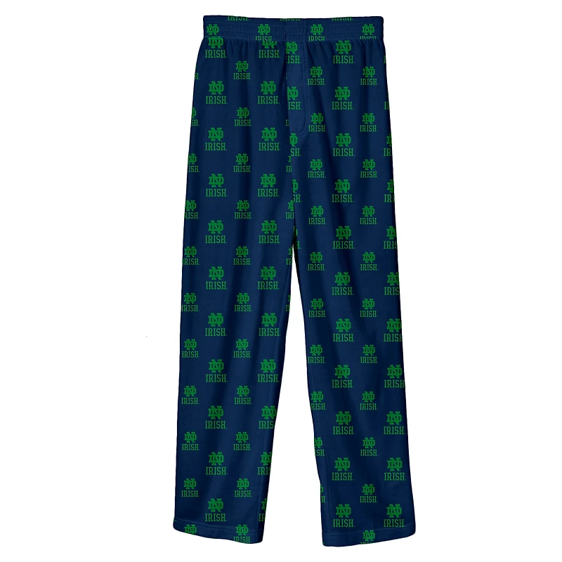 Youth Outerstuff Navy Notre Dame Fighting Irish All-Over Team Logo Pants